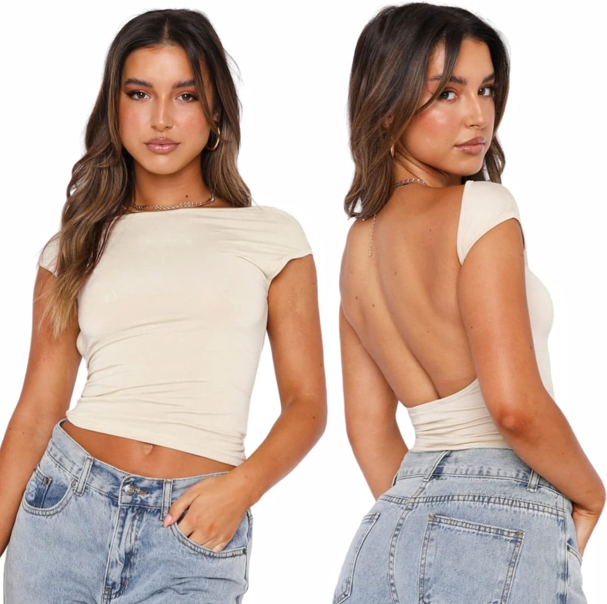 Top met open rug, Y2K, sexy top, omkeerbare stijl, straatmode, zomertop voor vrouwen