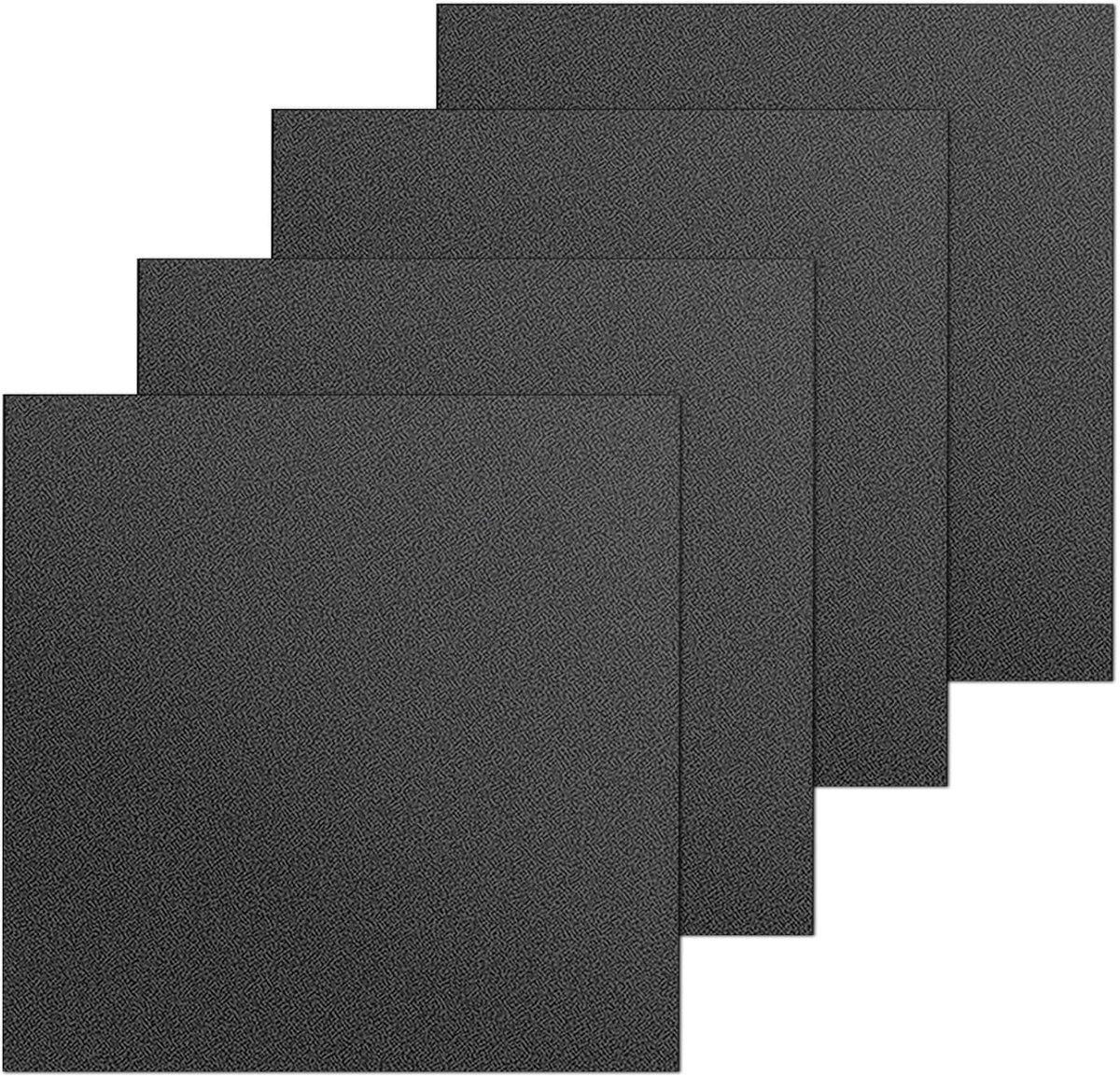 ABS-kunststof platen, 4 stuks 3 mm rechthoekige kunststof plaat, 30 x 30 cm kunststof plaat met beschermfolie, snijbare kunststof plaat, voor schilderen en handwerk