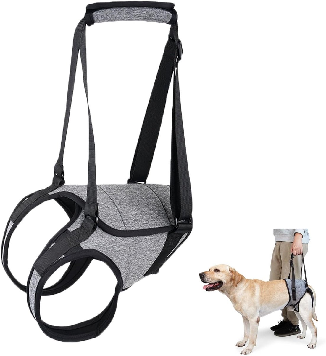 hondenharnas voor het optillen van honden, achterpoten, hondenharnas, dysplasie, geschikt voor oudere en gehandicapte honden met beperkte mobiliteit (M)