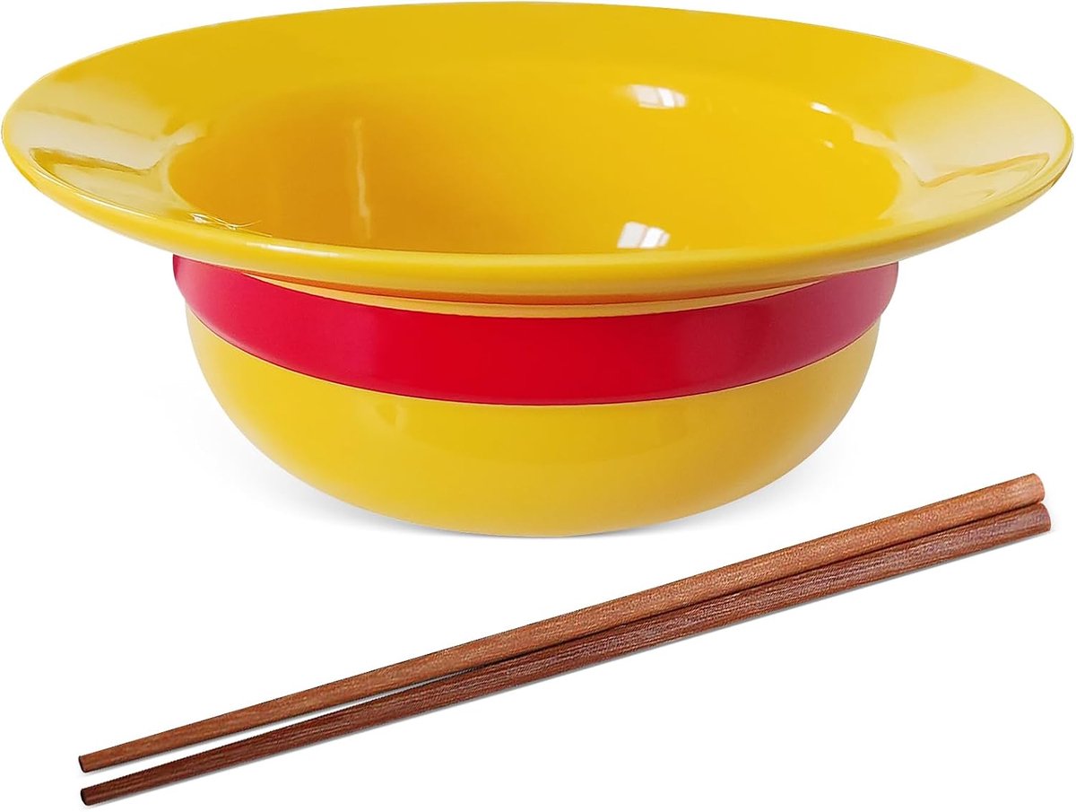 Eetstokjes Straw Hat Bowl Keramiek Ramen Soepkom Set voor, Strohoed Ramen Kom, Cadeau