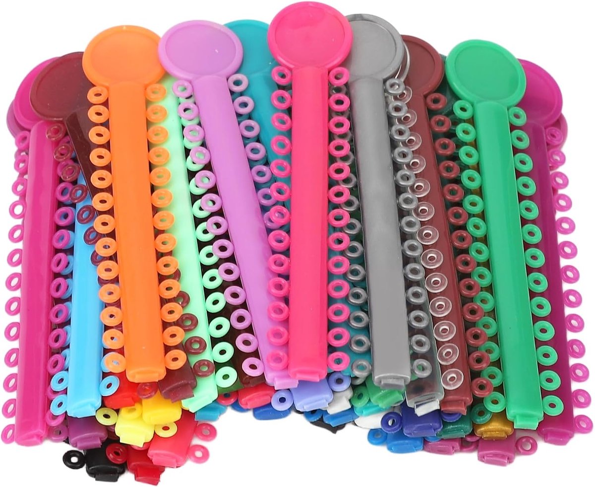 SnelShoppen - Orthodontische Ligatuur Elastieken - 40 Stuks Kleurrijke Plastic Tandheelkundige Ligatuur Ringen voor Beugels en Tandpositie