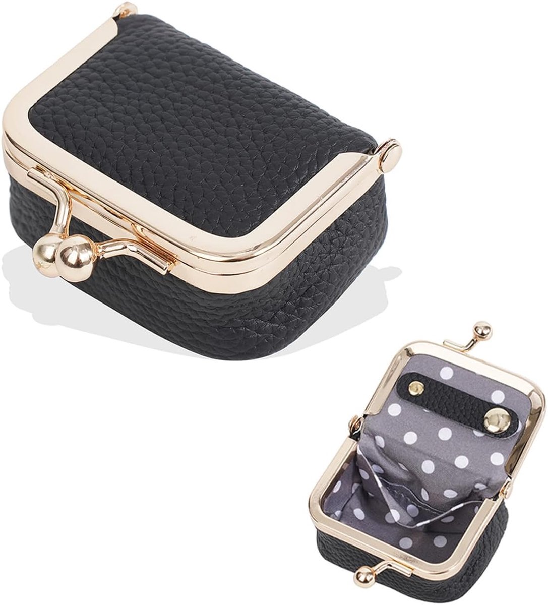 SnelShoppen - Mini Sieradenbox Echte Leer Draagbare Reis Sieraden Organizer voor Oorbellen, Ringen, Kettingen, Armbanden (Zwart)