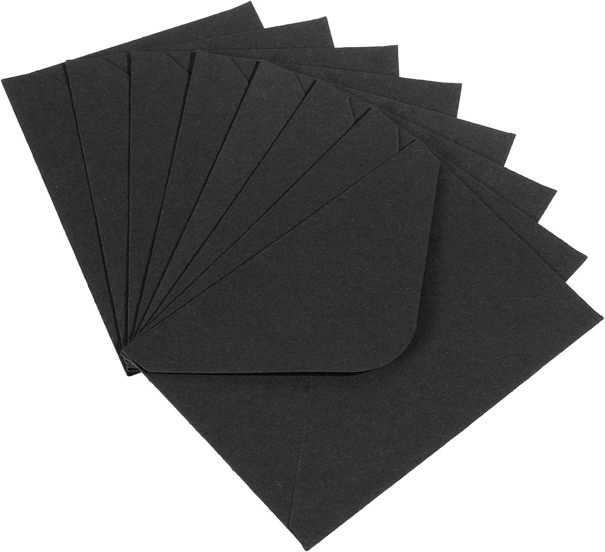 Mini-enveloppen, 50-pack mini-cadeaukaart, visitekaartjesenvelop voor groet, bruiloften, zwart