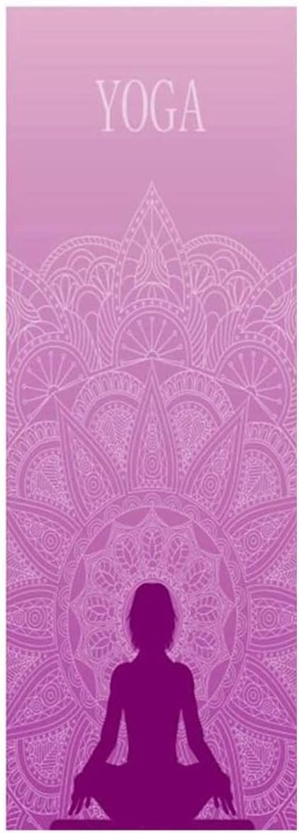 SnelShoppen - Non Slip Yoga Mat Towel, Microfiber Antislip Zweetabsorberend Sneldrogend Yogamatdoek 185x65cm, Eco-vriendelijk, Ideaal voor Pilates en