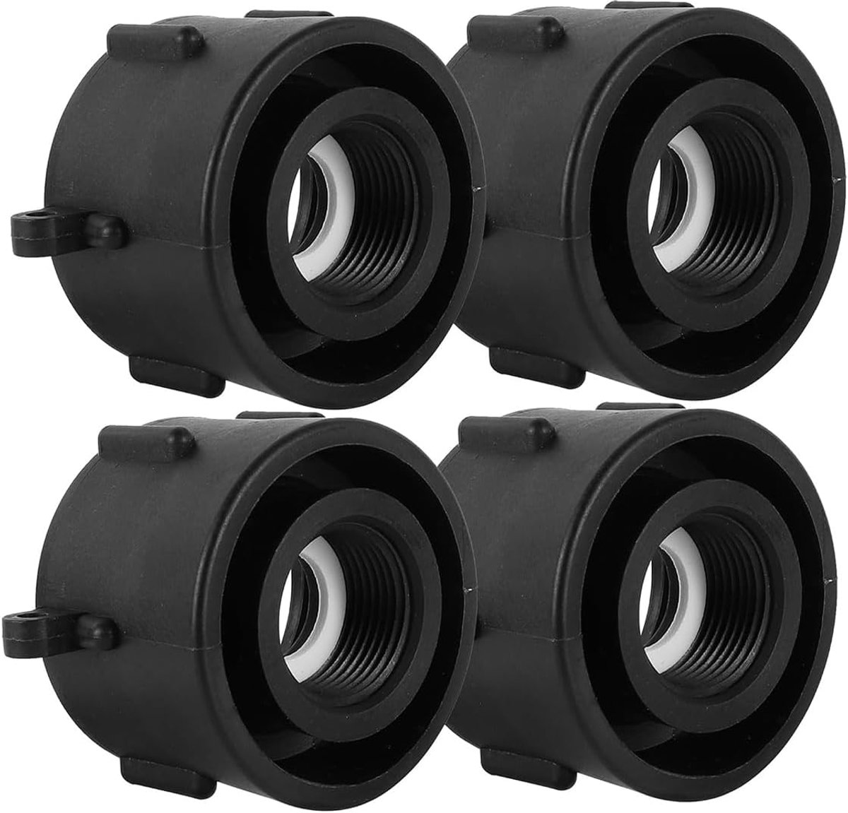 4 stuks IBC-adapter 60 mm grove draad naar BSP 1 inch tankadapter klep slangaansluiting pijpconnector voor watertank regenton container