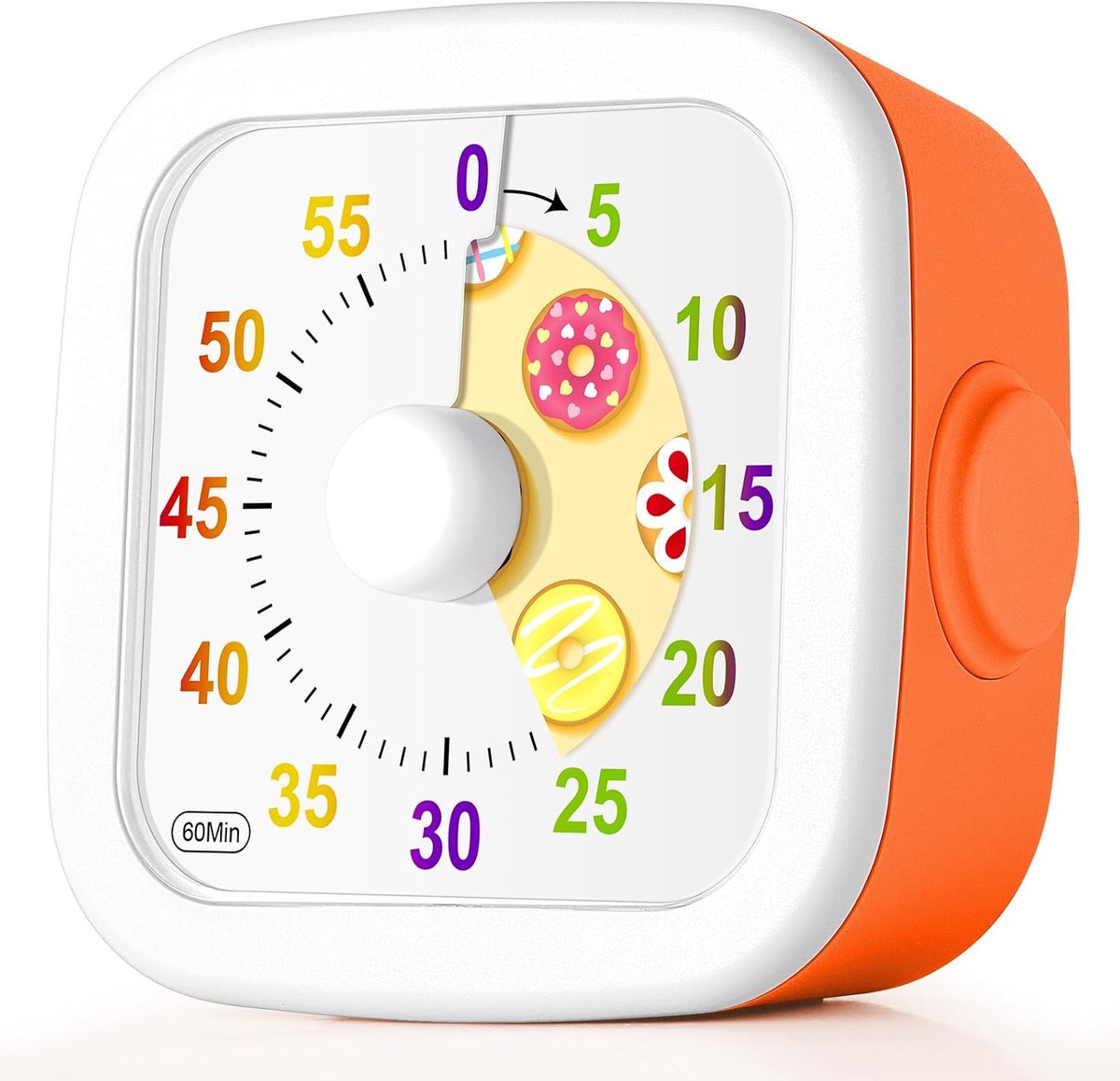 60 Minuten Visuele Timer, Visuele Kind Countdown Timers Met Silent Operation, Donut Patroon, Klaslokaal Keukentimers, Voor Bakken, Fitnessruimte