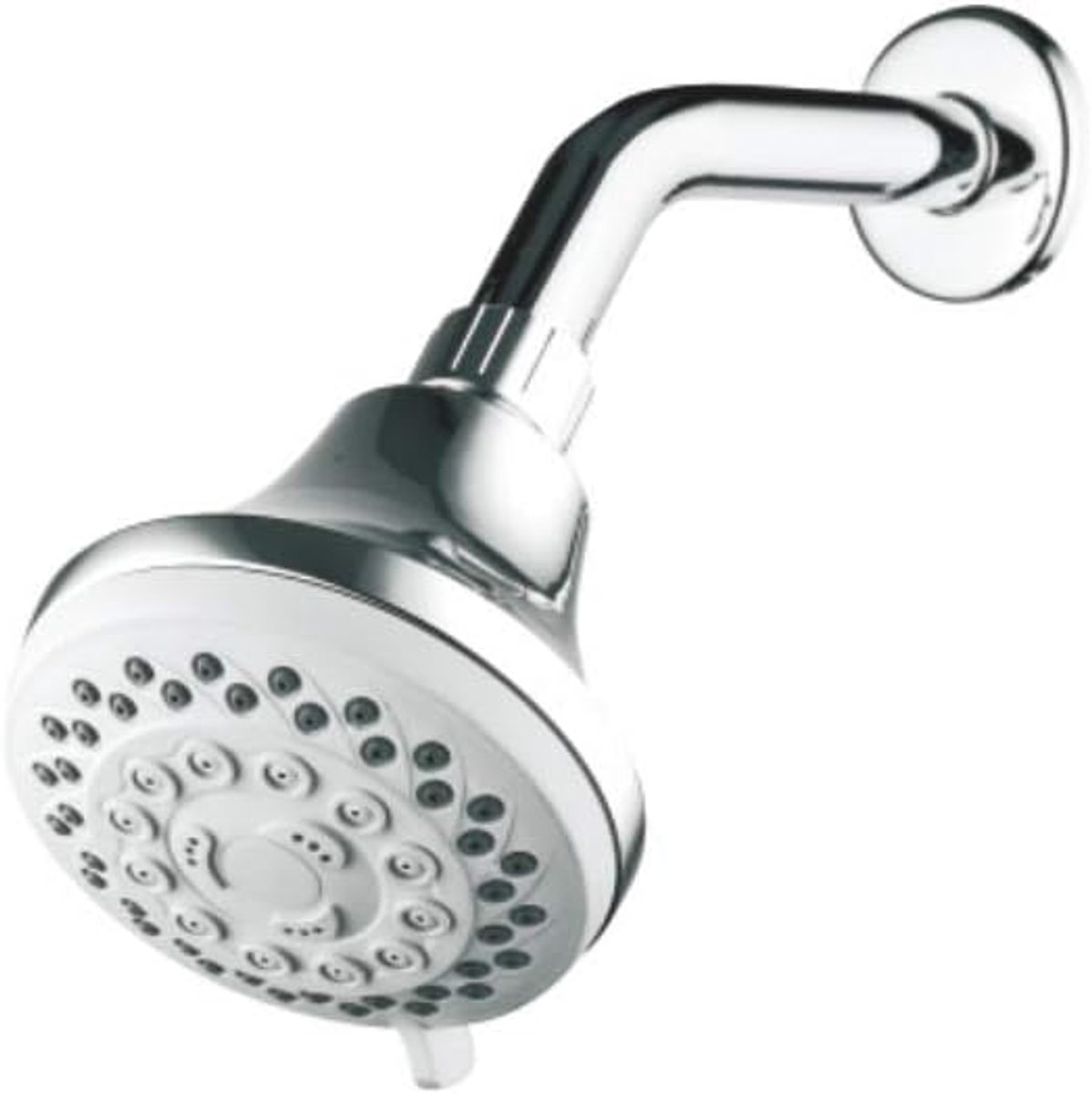 sprayer for shower with 5 jets, fixed artichoke, silver, diameter of 95 mm