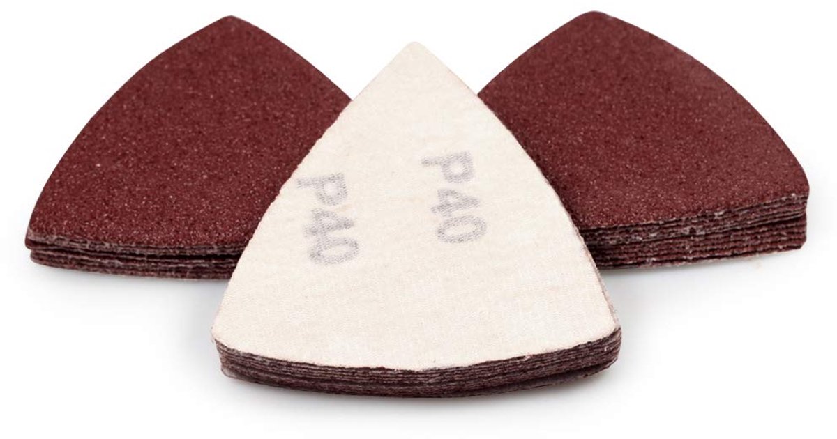 Schuurpapier 40 Grit 80Mm 3-1/8 Inches Voor Oscillerende Multi Tool Detail Sander Schuurschijven Driehoek Schuurpads