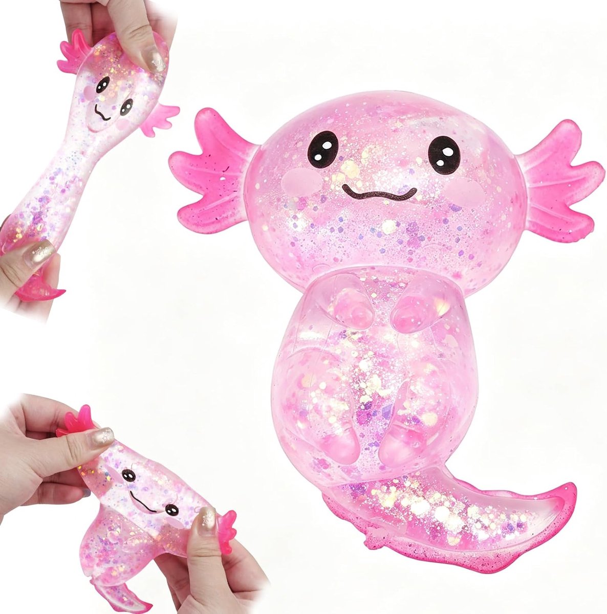 Axolotl knijpspeelgoed voor stress, Axolotl squishy, ​​Fidgetspeelgoed