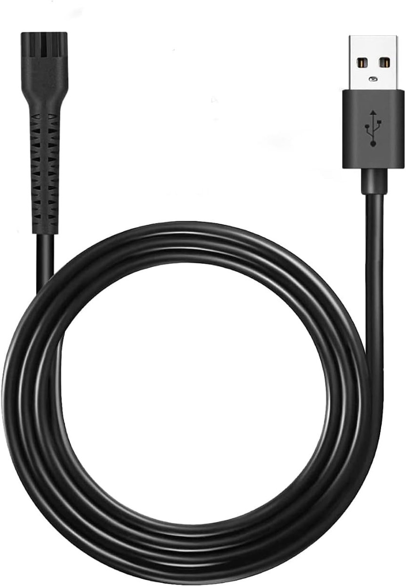 SnelShoppen - Vervangende Oplaadkabel voor Haartrimmer en Scheerapparaat - USB Oplaadkabel Geschikt voor 5-sterren Magic Clip, Finale & Vanish Scheera