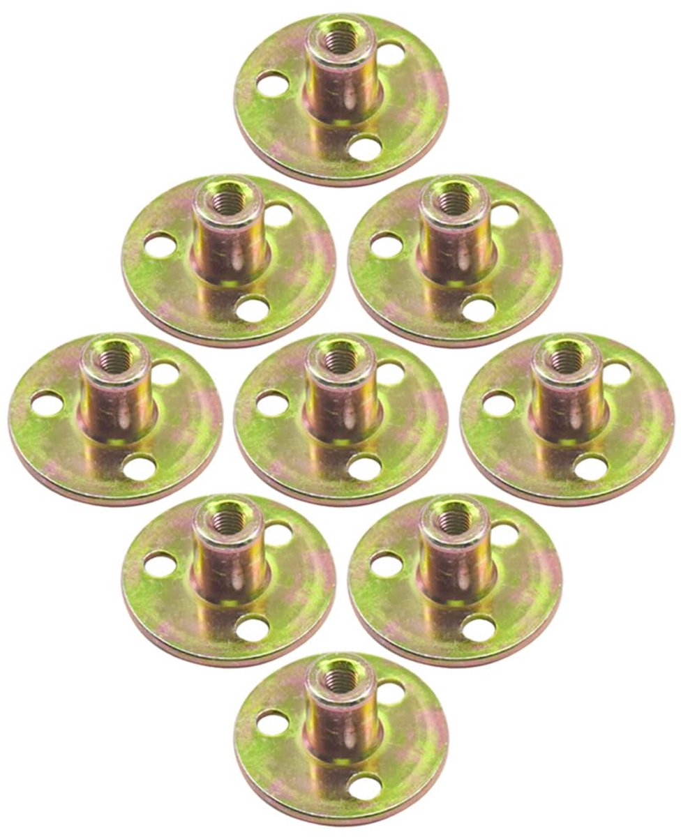 Moeren M6 boorgat koolstofstaal T-moeren ronde basis flensmoer voor meubelbeslag (FL-LM/M6)