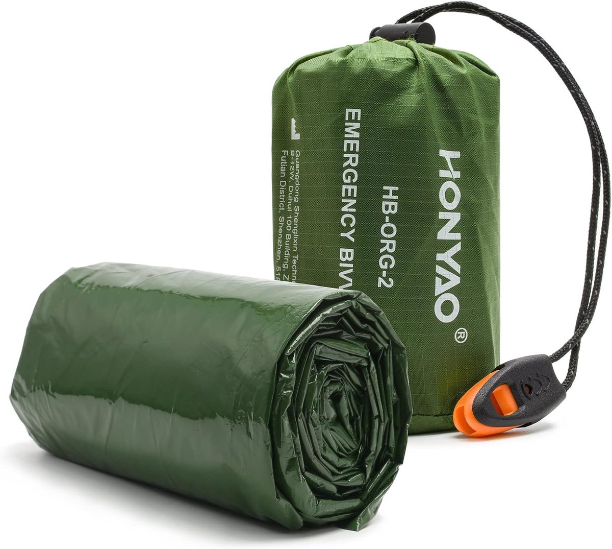 Survival-slaapzak met signaalfluitje - herbruikbare nooddeken - superlicht - blijf warm bij outdoor activiteiten - ShopVlot