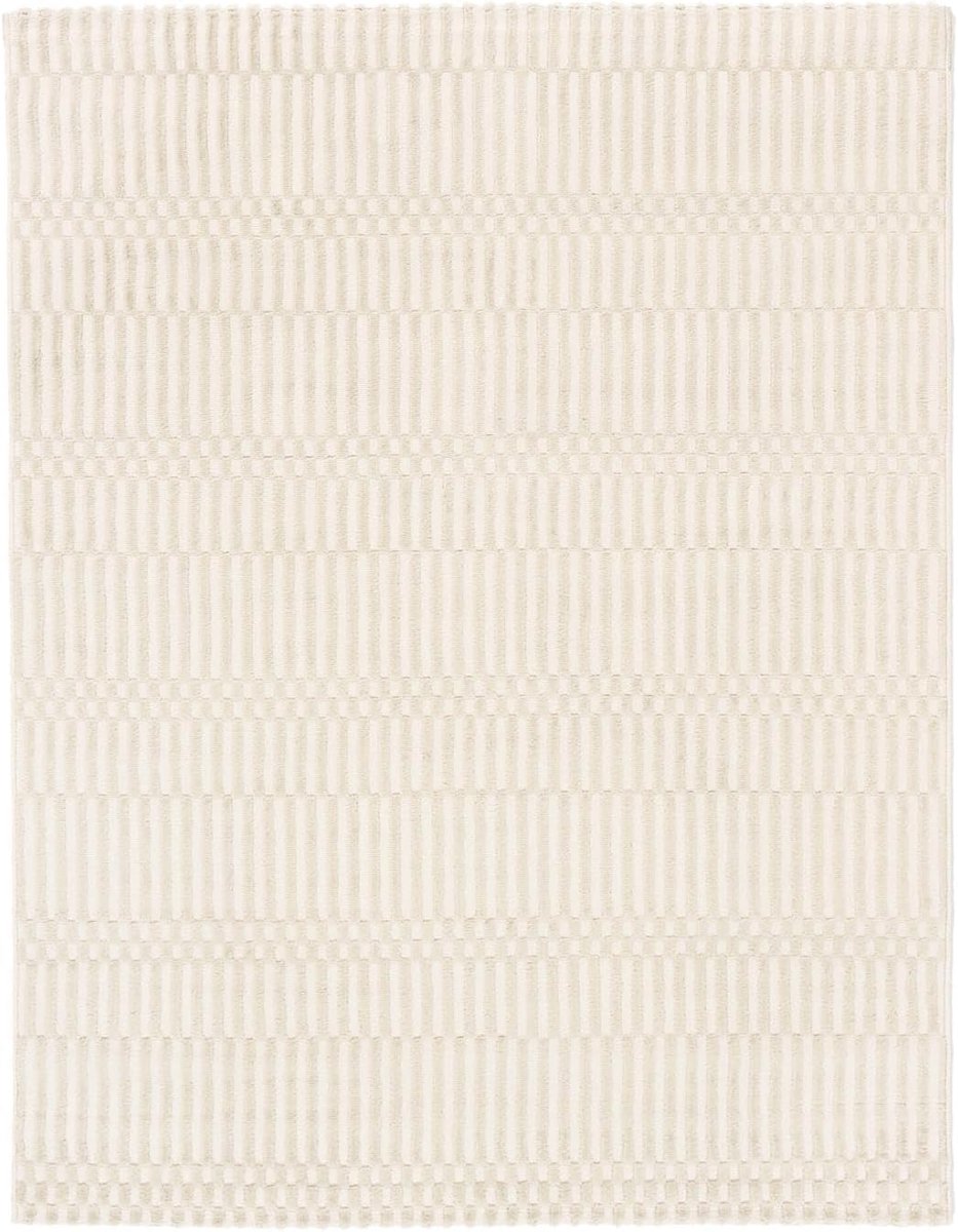 SnelShoppen - Moderne Rug 200 x 300 cm, Off White, Medium Pile, Voor Woonkamer, Slaapkamer, Eetkamer, Vloerverwarming Geschikt, Oeko-Tex 100, Droogrei