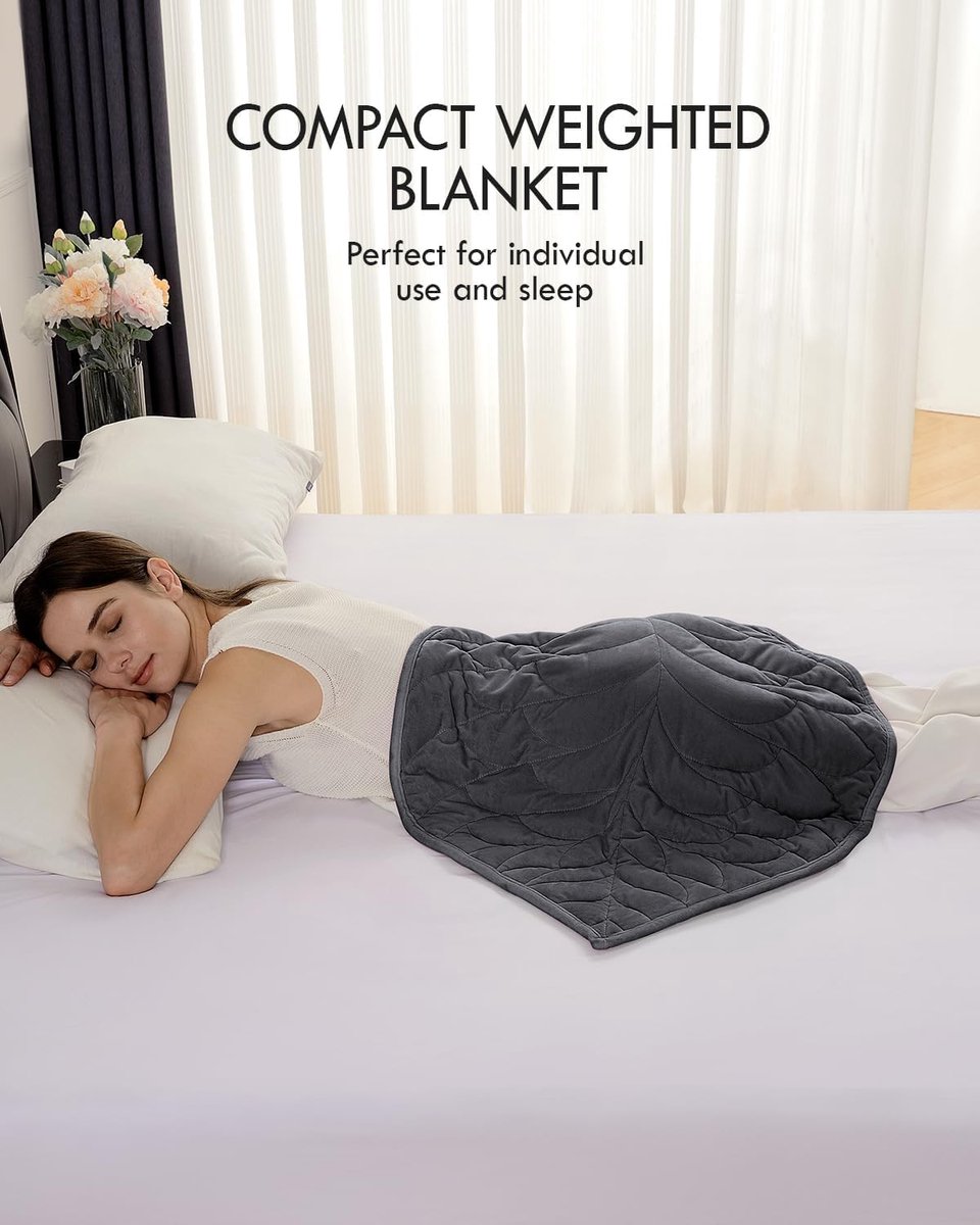 SnelShoppen - Zachte Gewichten Deken 2.3 kg 58 x 74 cm, Kristalfluweel Deken voor Volwassenen, Wasbare Relaxatie Deken voor Sofa en Kantoor, Donkergri