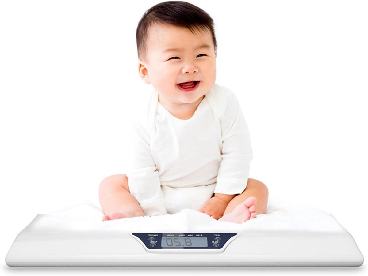 Baby Weegschaal - Dierenweegschaal Baby - Baby Gewicht Meten - Nauwkeurig Meten - 20G-20KG - Wit