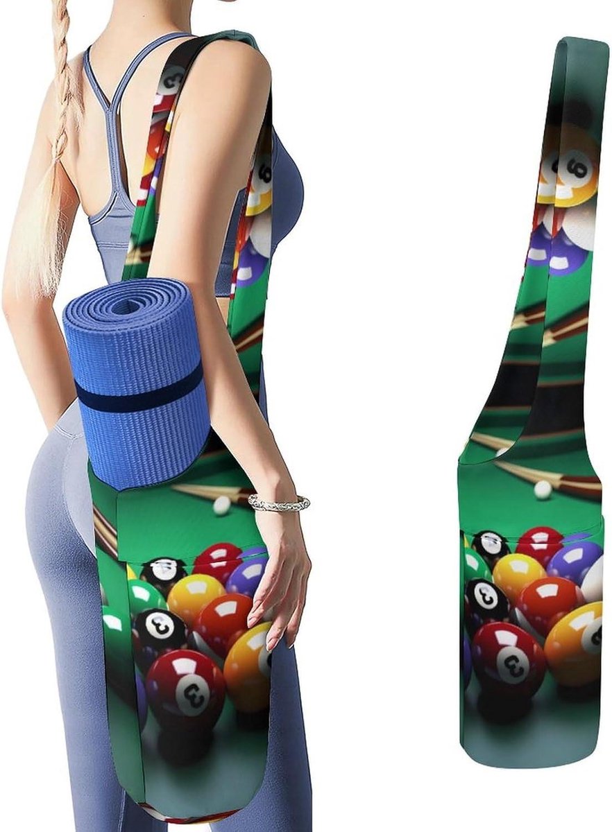 Yoga Mat Tas - Yogatas Yogamat Carrier - Sporten en Reizen - Bloemen Patroon - 50x40x18cm - Wit