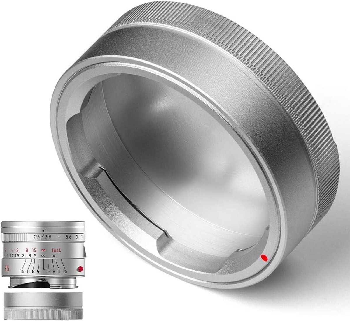 Metalen achterlensdop geschikt voor M Mount lenzen, beschermt lens, voorkomt stof en krassen