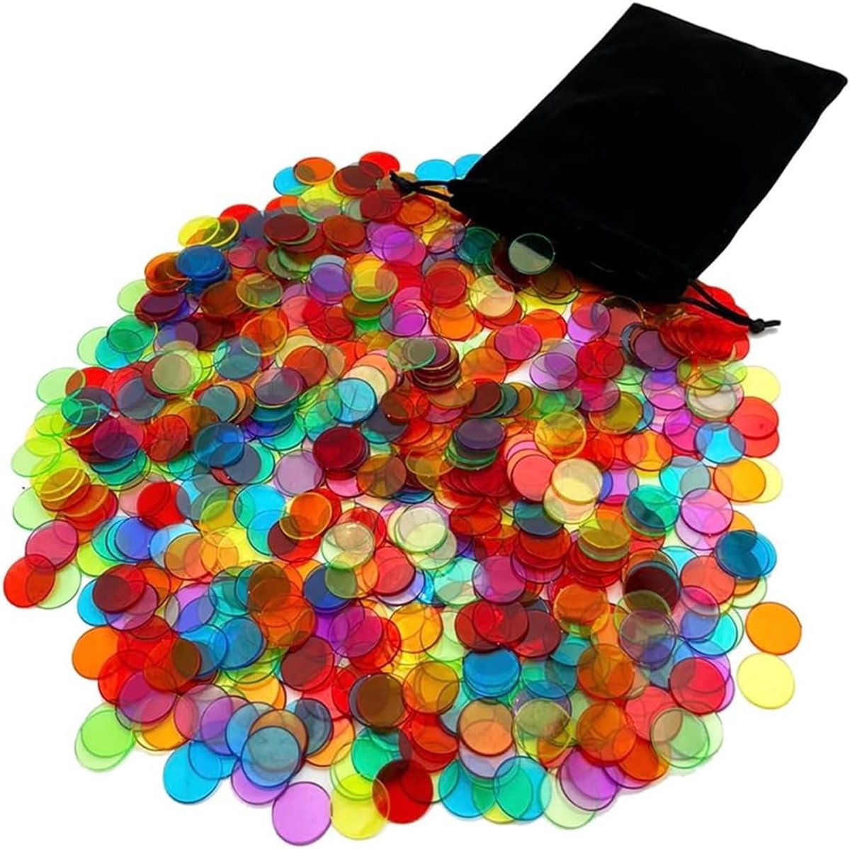 Bingo, plastic tellers die chips tellen wiskundige spelmarkeringen, tellen en wiskundige speelgoed met een opbergdoos