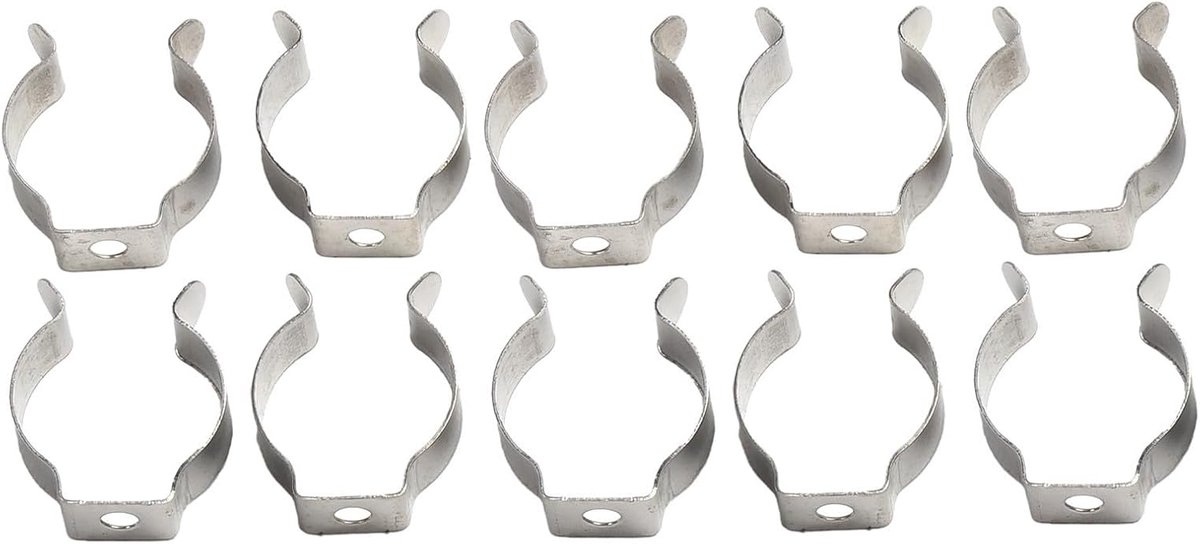 10 stuks veerlusclips, open veerclips, zwaar belastbare mangaanstalen gereedschapsclips, zwaar belastbaar, 6-28 mm, voor garages, hutten, binnenplaatsen, kasten (35 mm)