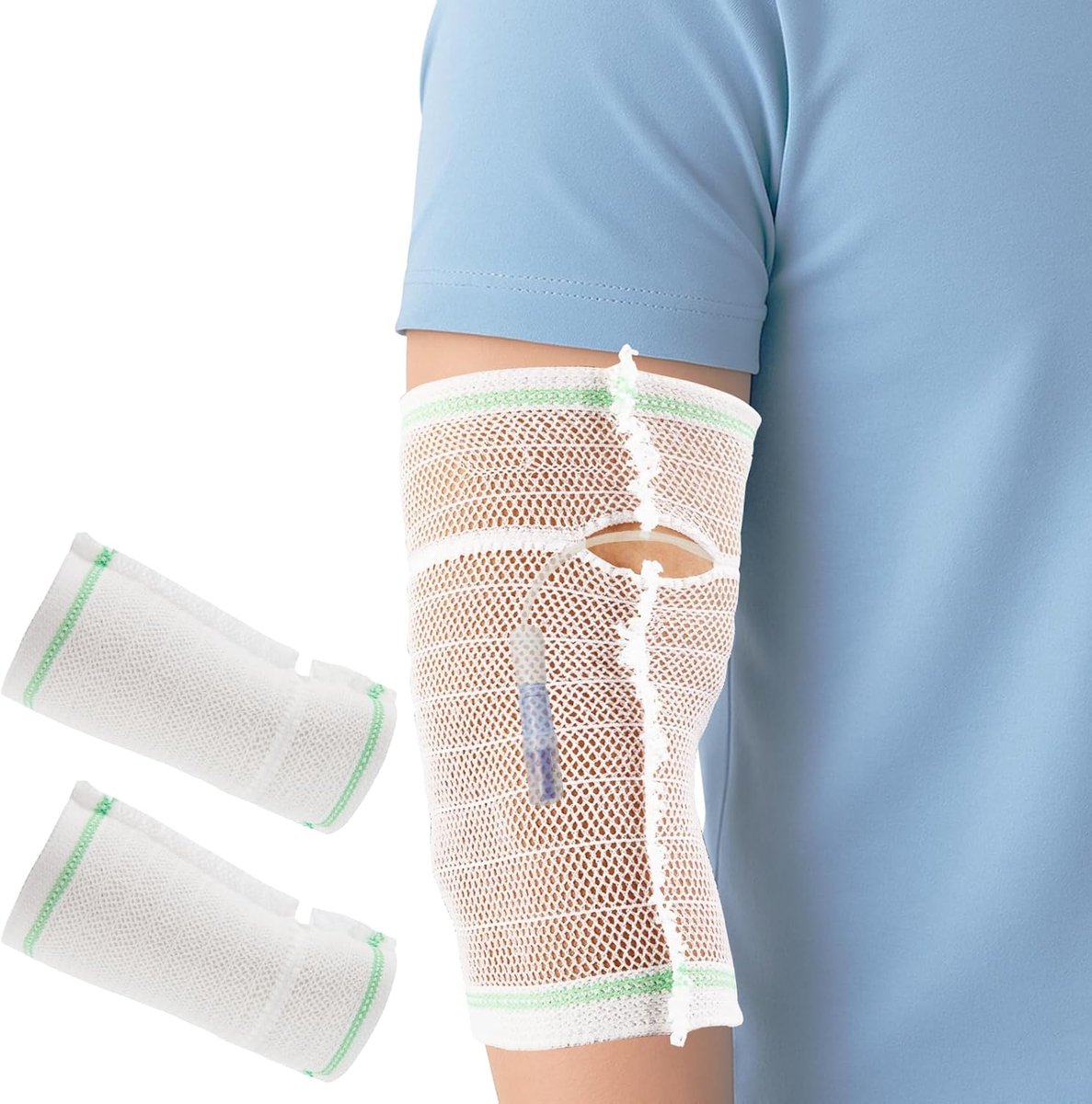 armbeschermers, mouwen voor armen van ademend mesh, afdekking voor PICC Line, ideaal als bescherming voor katheter PICC, glucose- en wondmeter