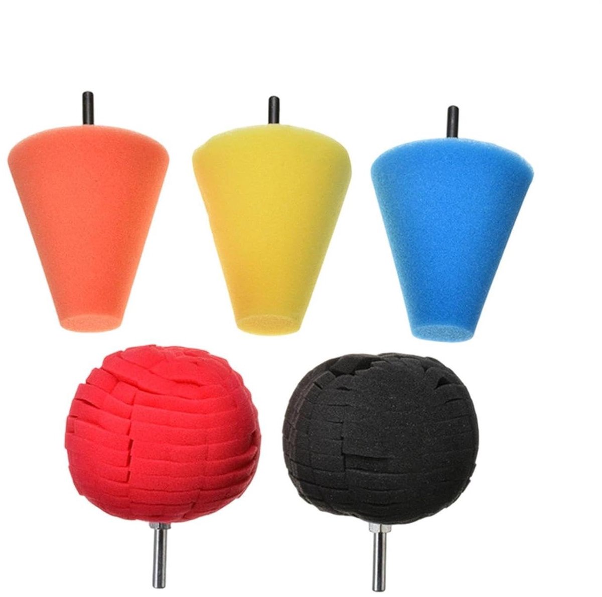 Polijstset Boormachine - Polijstpads Spons - Auto Onderhoud - Vijf Herbruikbare Pads - 25 x 16 x 8 cm