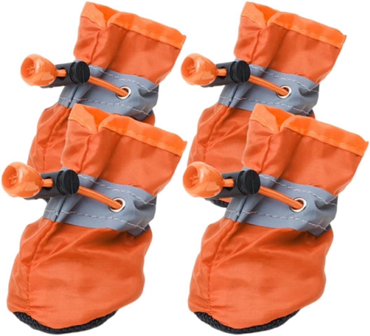 4-Pack Hondenpootbeschermers, Antislip Sokken voor Honden, Waterdichte Honden Schoenen met Reflecterende Bandjes, Verstelbaar en Wasbaar