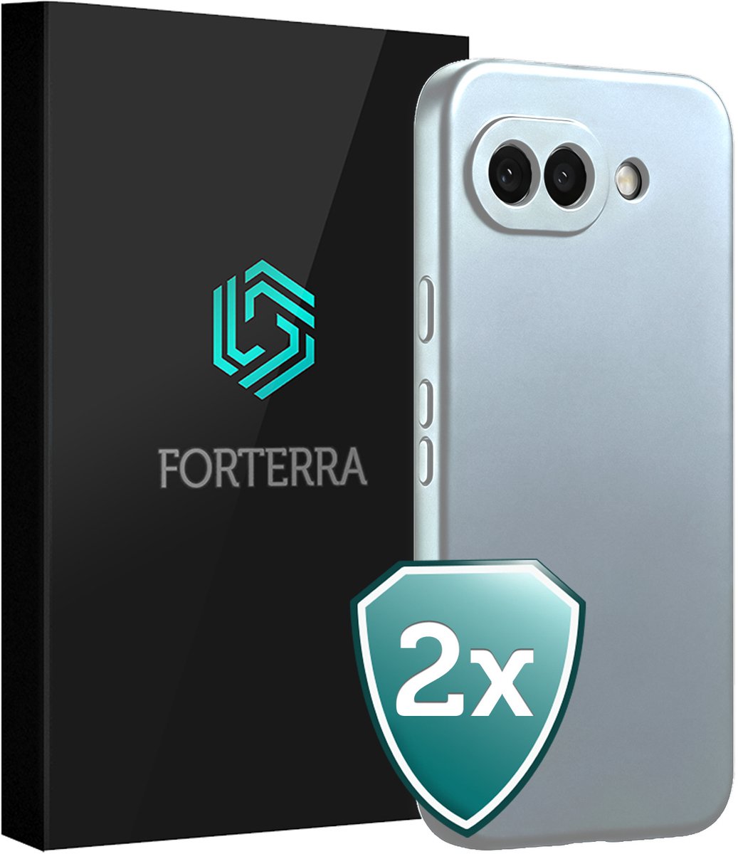 Hoesje 2 Stuks - Geschikt voor Google Pixel 10a - Sterk & Shockproof - Back Cover - Case Siliconen - Telefoon Hoes - Lichtblauw
