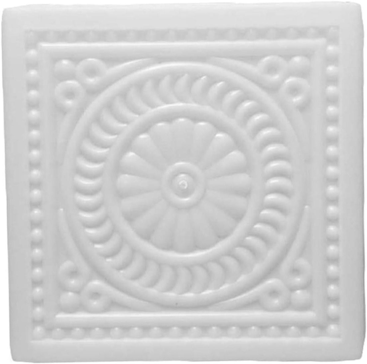 Betonnen Stapstenen Mallen - Tuinpad Vormen - Tuinpad Aanleggen - Herbruikbaar Plastic - 36.9x36.9x6 cm - Wit
