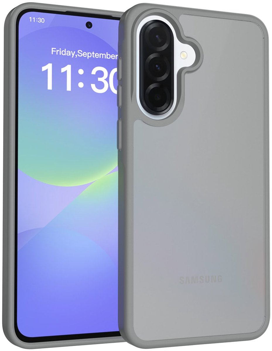 Solidenz Hoesje - geschikt voor Samsung Galaxy A27 - Frosted transparante hoes - Titanium