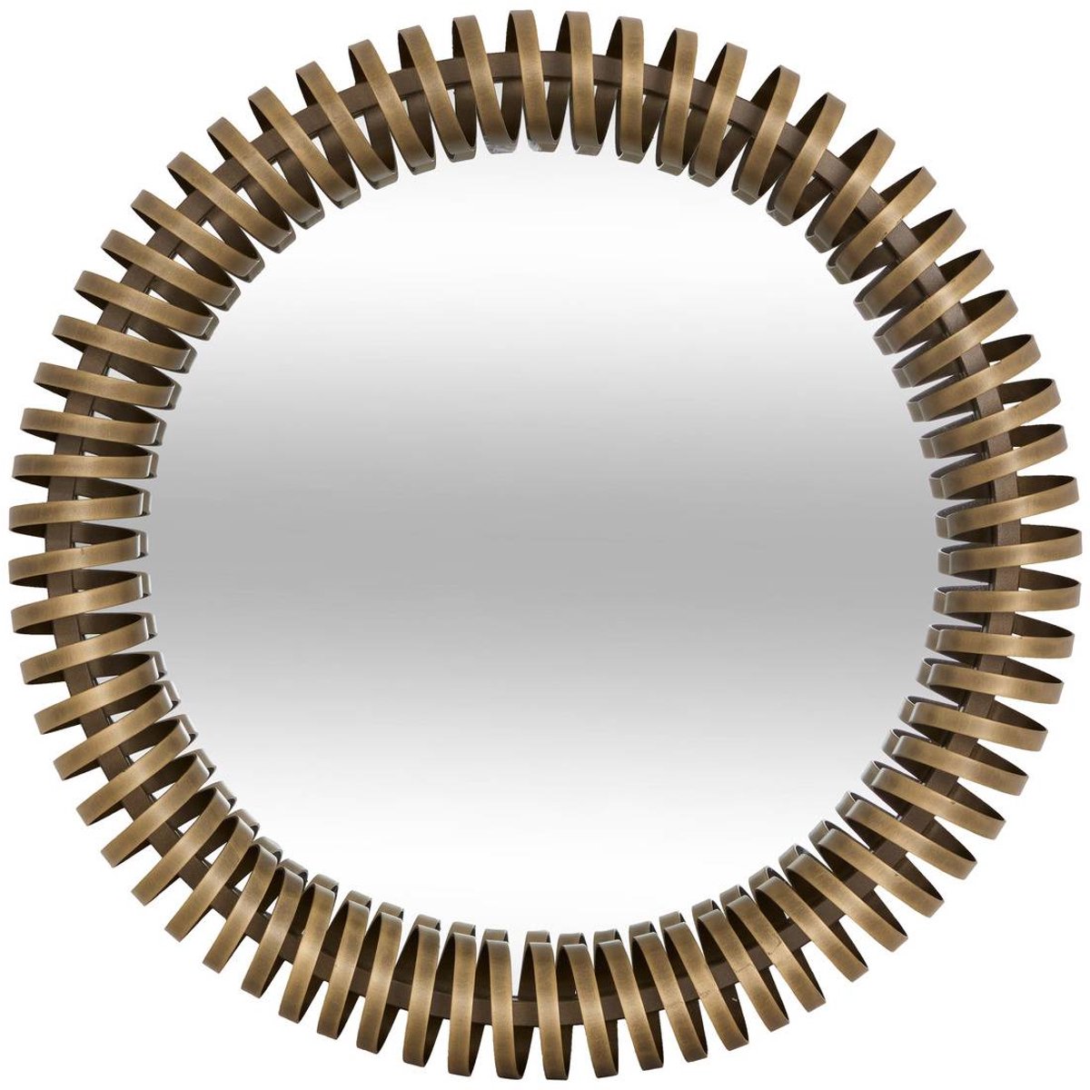 Miroir rond Barrel D.61cm doré métallisé