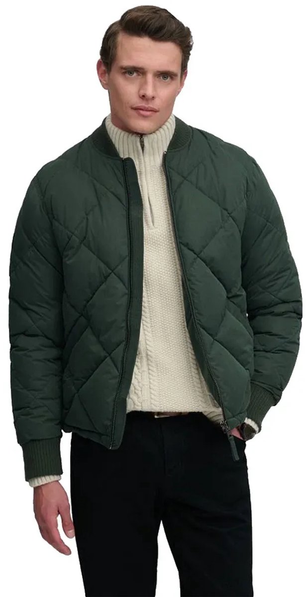 Superdry Diamond Quilt Jas Heren Gewatteerde jassen Groen