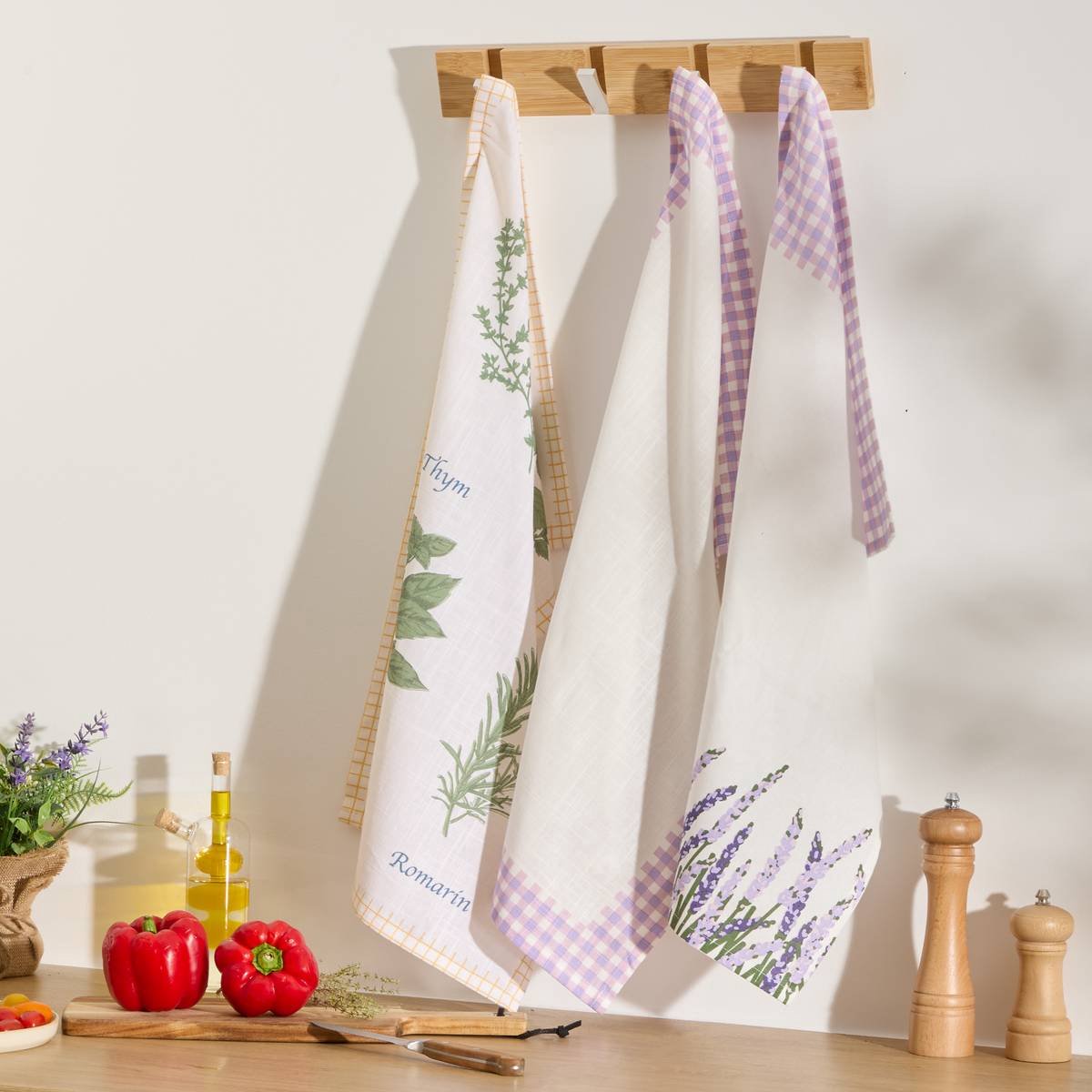 Set van 3 katoenen theedoeken GARRIGUE