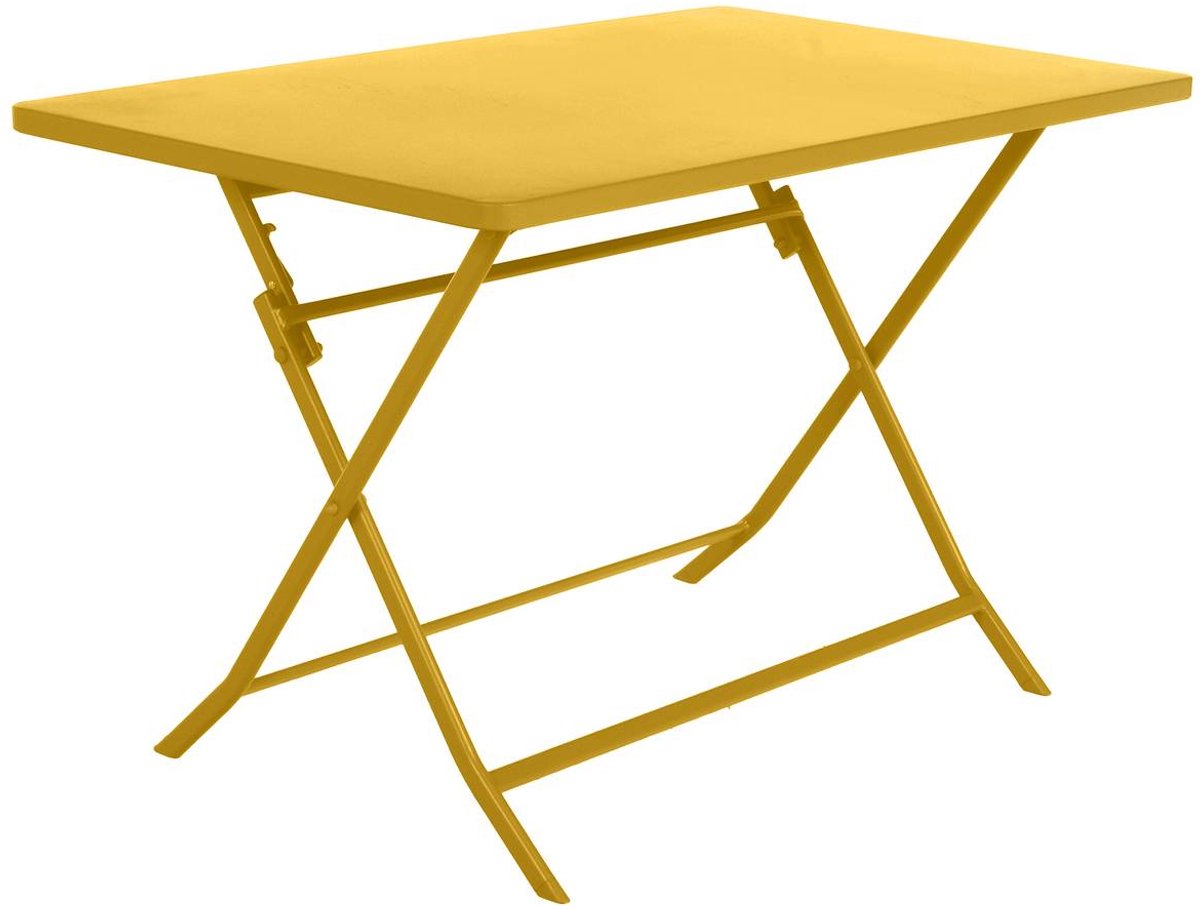 Rechthoekige opvouwbare tuintafel voor 4 personen van staal, GREENSBORO