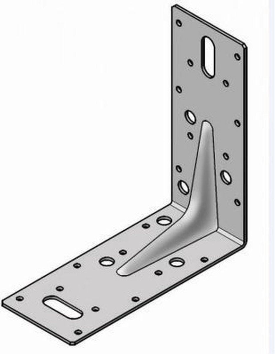 BAT - hoekanker met ril - 63mm x 150mm x 150mm - sendzimir verzinkt (prijs per 25 stuks)