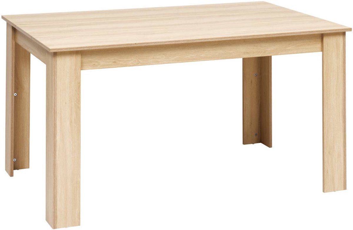 Eettafel voor 6 personen van licht hout ABANA
