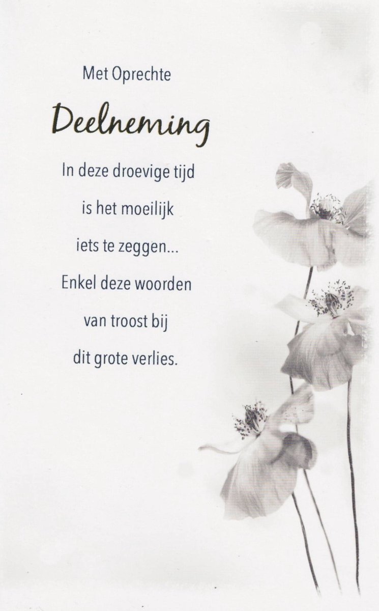 Wenskaart | 6 stuks | ADIOS wenskaart Met oprechte deelneming