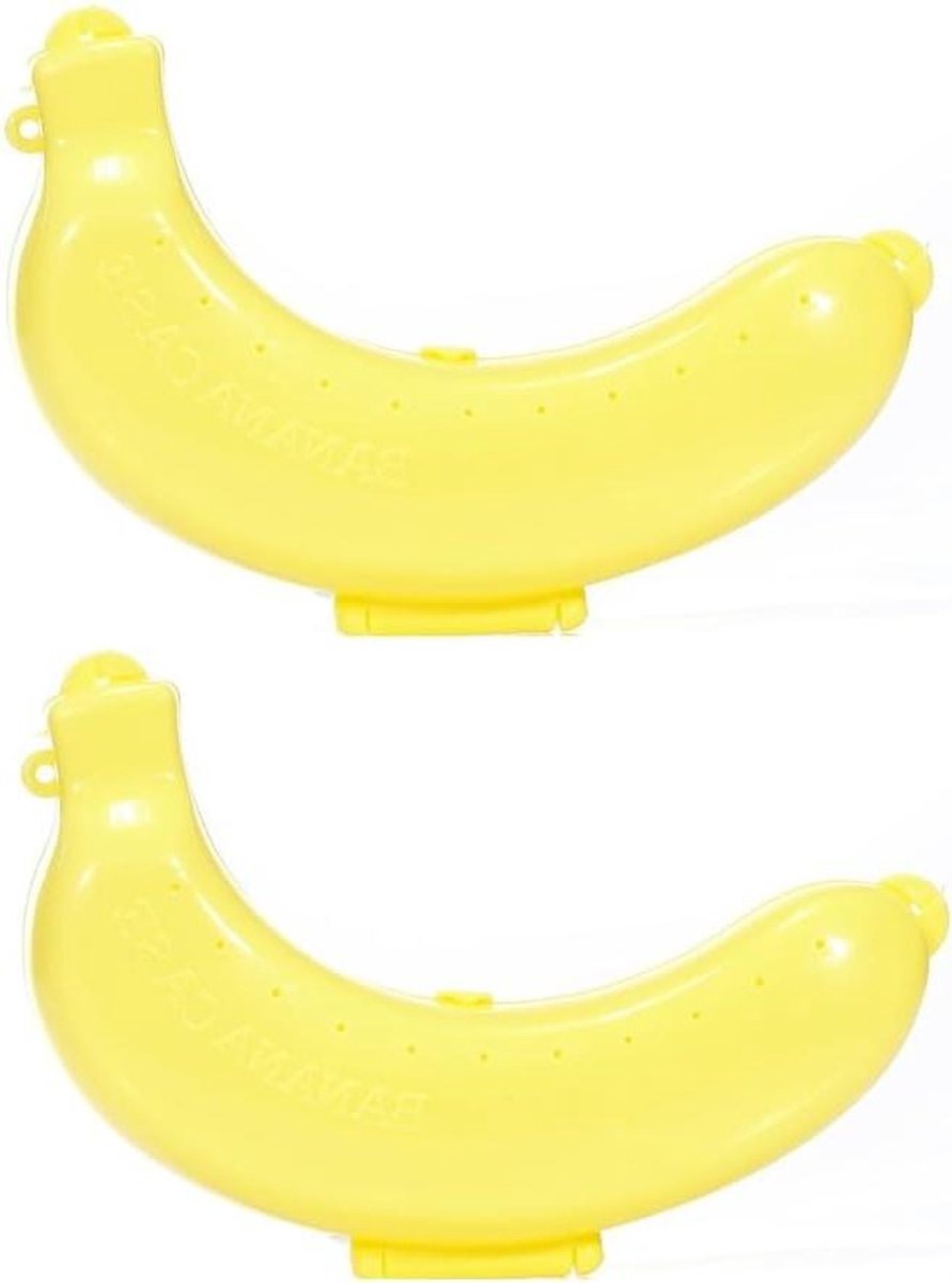 Bananenhouder Fruitbeschermer - Draagbare Banaanbox - Fruit Meenemen - Anti-verpletterende Vervorming - L 20.3cm - Geel