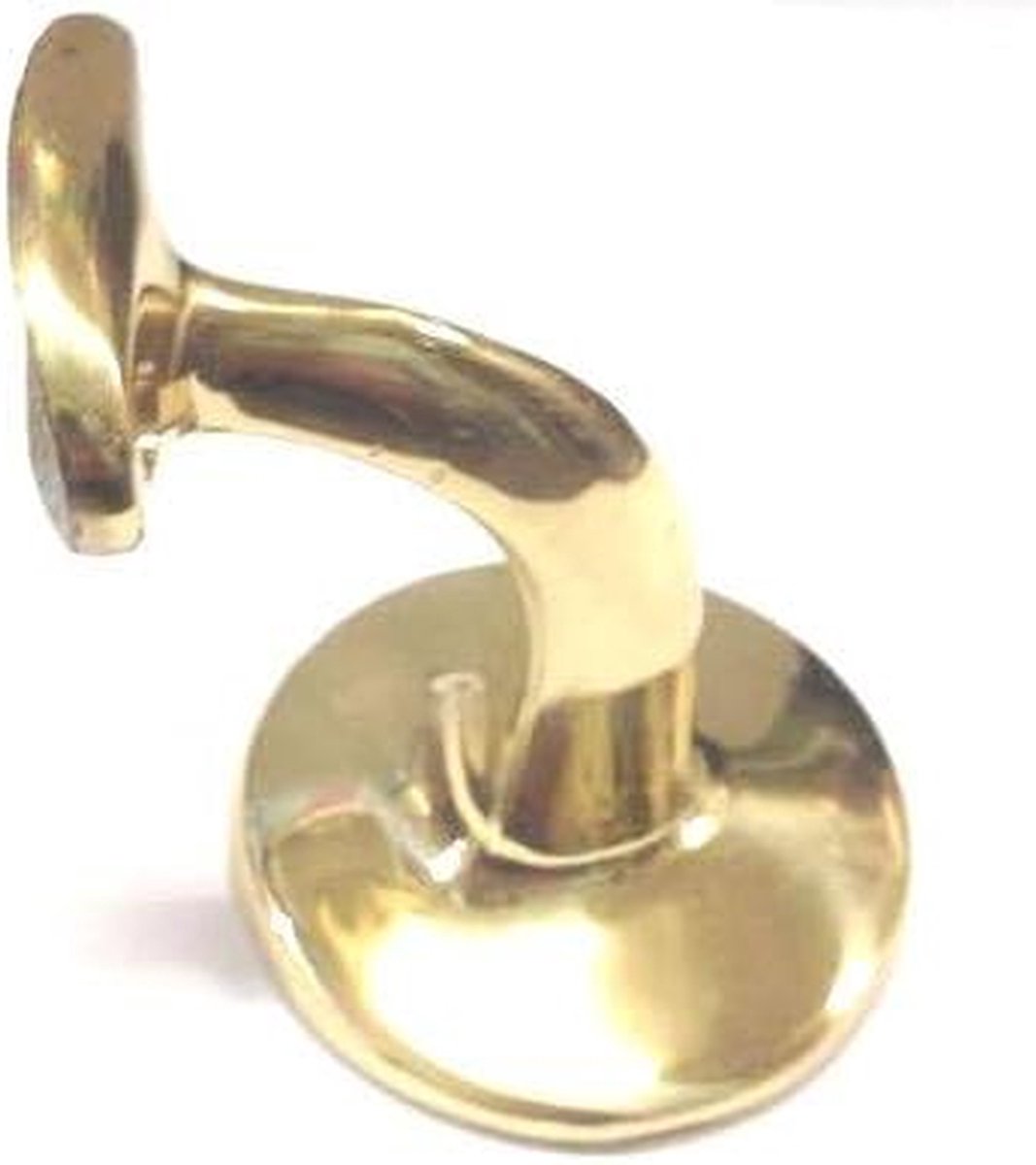 Leuningdrager Rond - Trapleuning Houder - Trappen Beveiligen - Goud Glanzend Afwerking - 50 mm Sokkel - Goud