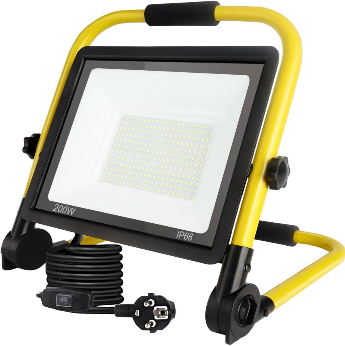 LED bouwlamp 200 W - draagbaar - superhelder 6000 K - geschikt voor werkplaats en garage - SnelShoppen