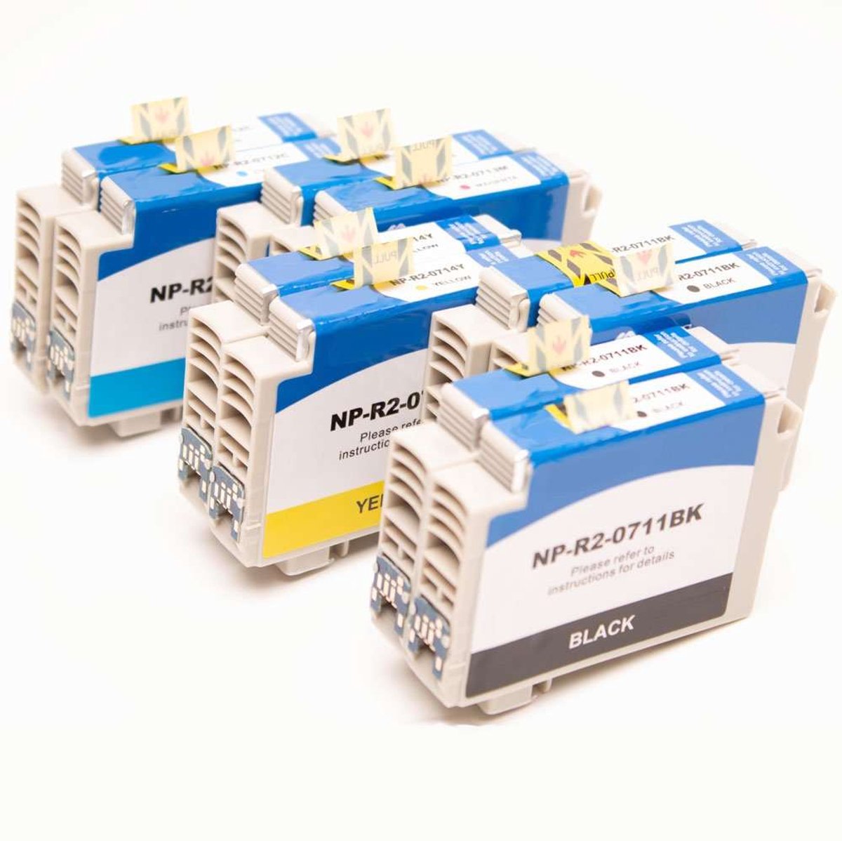 Epson T5966 - Inktcartridge Multipack 10-delig - 1x Zwart, 1x Cyaan, 5x Magenta, 2x Geel, 1x Oranje - Huismerk Compatible - Geschikt voor Epson DX4000 Epson DX4050 Epson DX4400 Epson DX4450 Epson DX5000 Epson DX5050 Epson DX5500 Epson DX6000 Epson DX