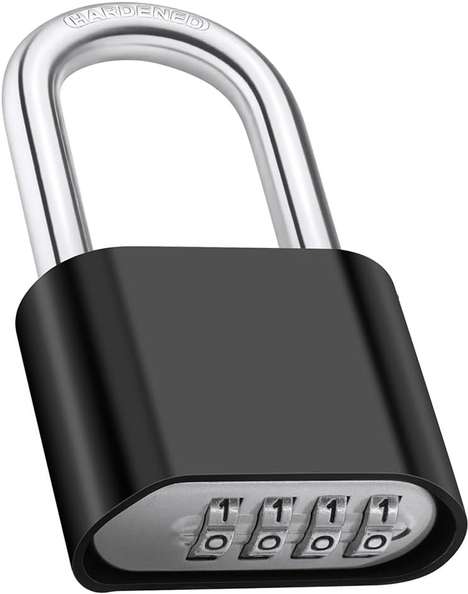 SnelShoppen - Weerbestendige Buiten Combinatieslot, 4 Cijferige Code Hangslot, Robuust Hangslot voor Gym, School, Hek, Garage, Poort, Schuur, Magazijn