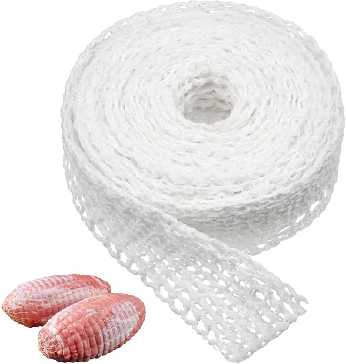 Vleesnet 5m x 4cm - Hittebestendig en Elastisch - Voor Roosteren en Bewaren van Vlees - ShopVlot
