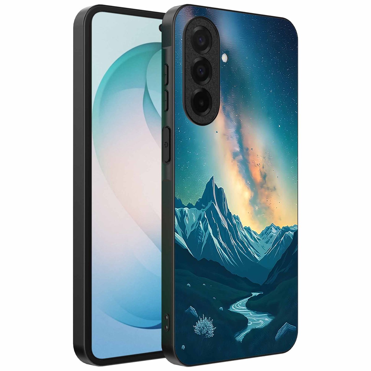 Geschikt voor Samsung Galaxy S26 Plus Telefoonhoesje met Sterrenhemel Opdruk - TPU Backcover Case With Space And Milkyway Design - Smartphonica geschikt voor Samsung Galaxy S26 Plus