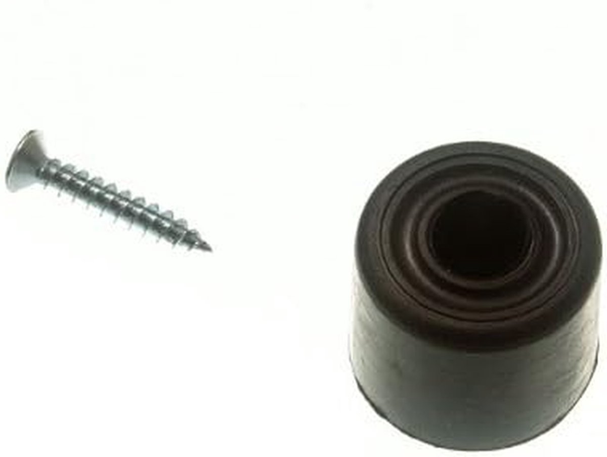Zwarte Deurstops - Deur Stopper - Deuren Beschermen - Rubberen Stootrand - 28 mm - Zwart
