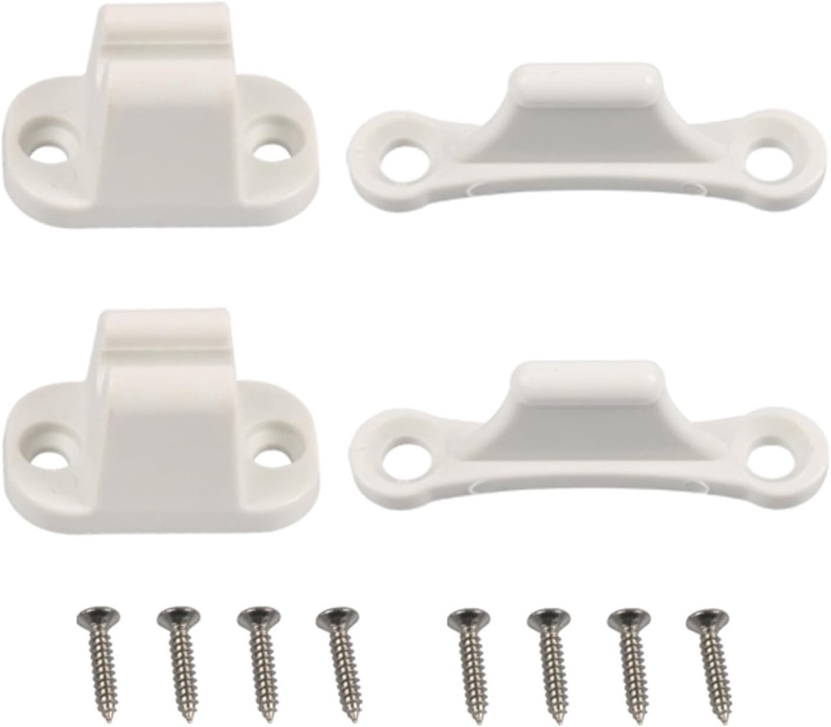 SnelShoppen - Deurvergrendeling Caravan, Deurhouder, Kunststof Deurstoppers, Motorhome Accessoires, Set van 2 met Schroeven voor Caravans of Motorhome