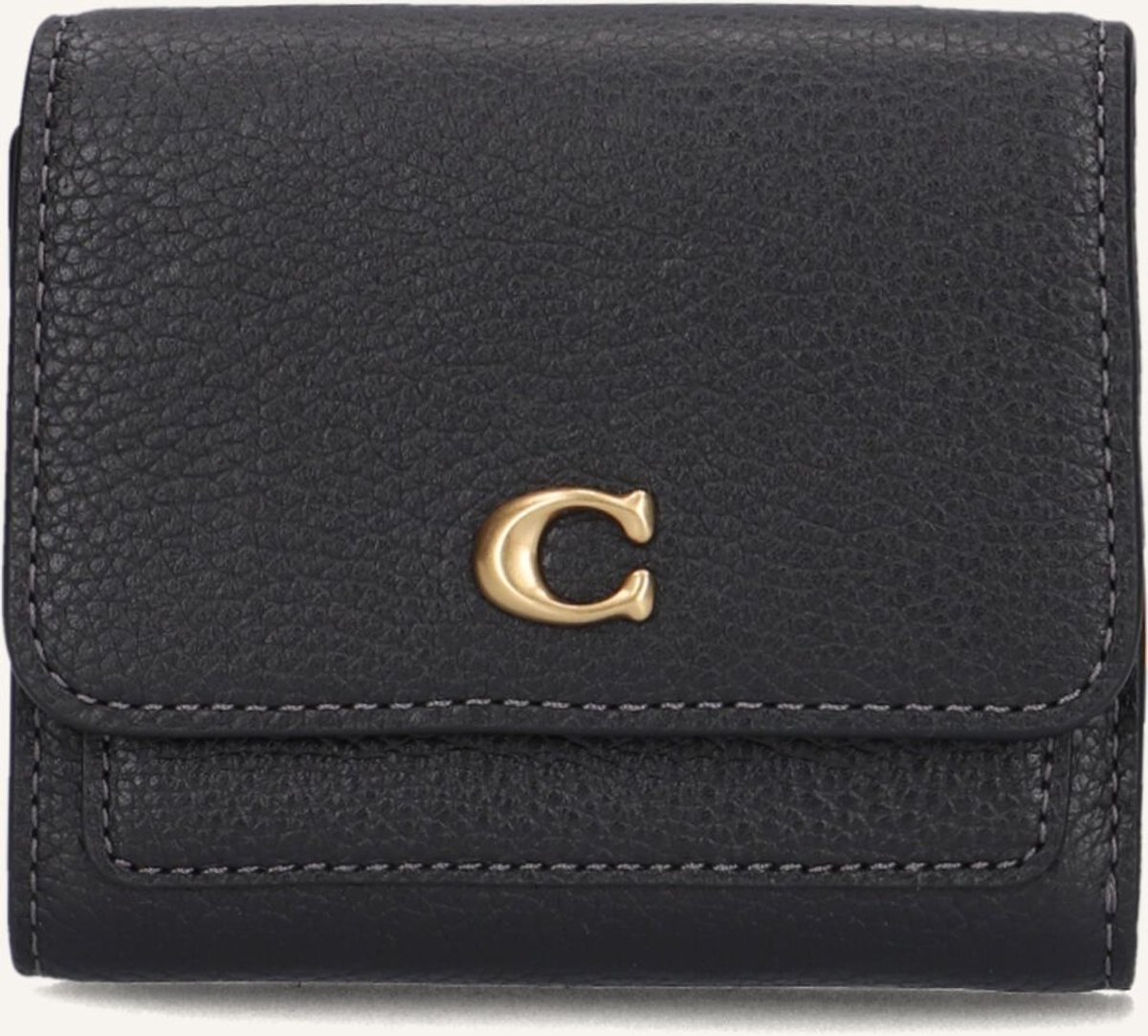 Coach Mila Small Flap Wallet Portemonnees Dames - Zwart - Maat ONESIZE