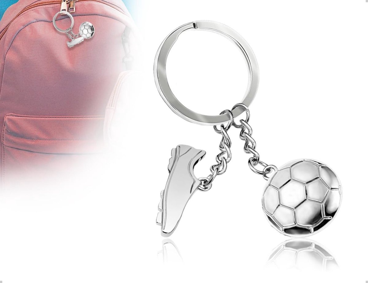 Voetbal Sleutelhanger voor Mannen, Jongens en Kinderen - Perfect voor Vader, Grootvader en Sportliefhebbers, Ideaal als Verjaardagscadeau