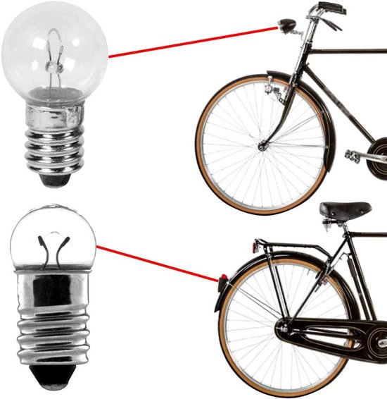 Fietslampen Set - Dynamo Verlichting - Veilig Fietsen - Set van 4 - 6V - Transparant — afbeelding 2