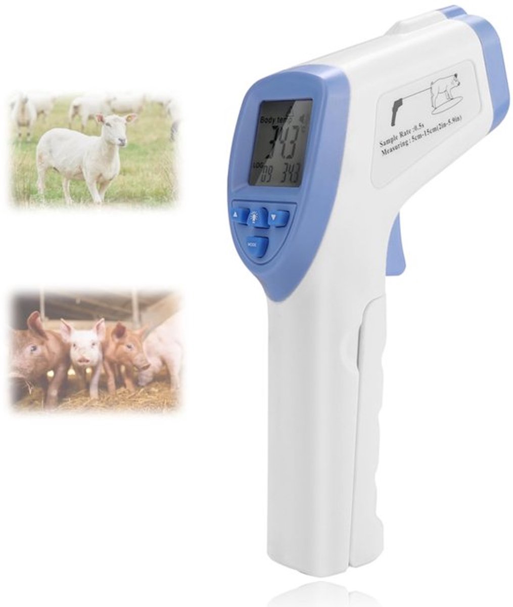 Brenzoos - Huisdierenthermometer - Infraroodthermometer - Hoge precisie - Blauw