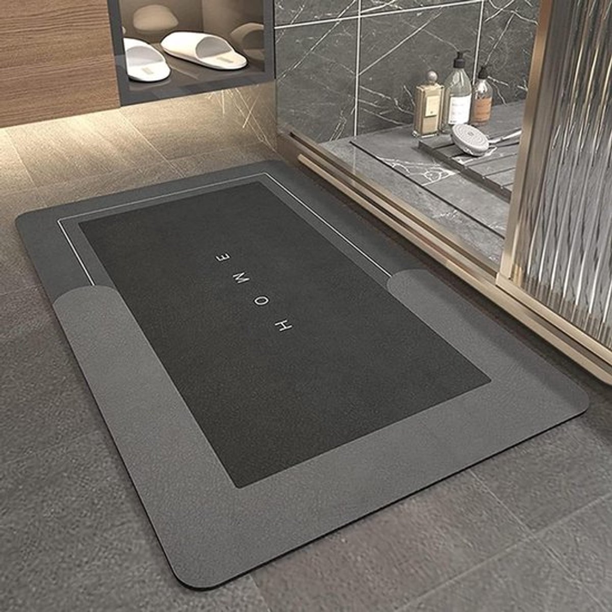 Super absorberende badmat van traagschuim en microvezel - Duurzame en antislip